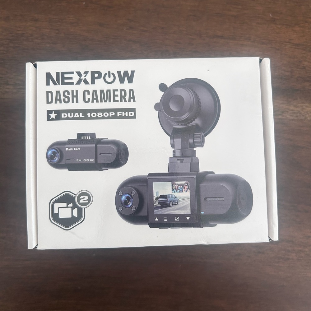 Dual 1080P FHD Dash Camera - Black